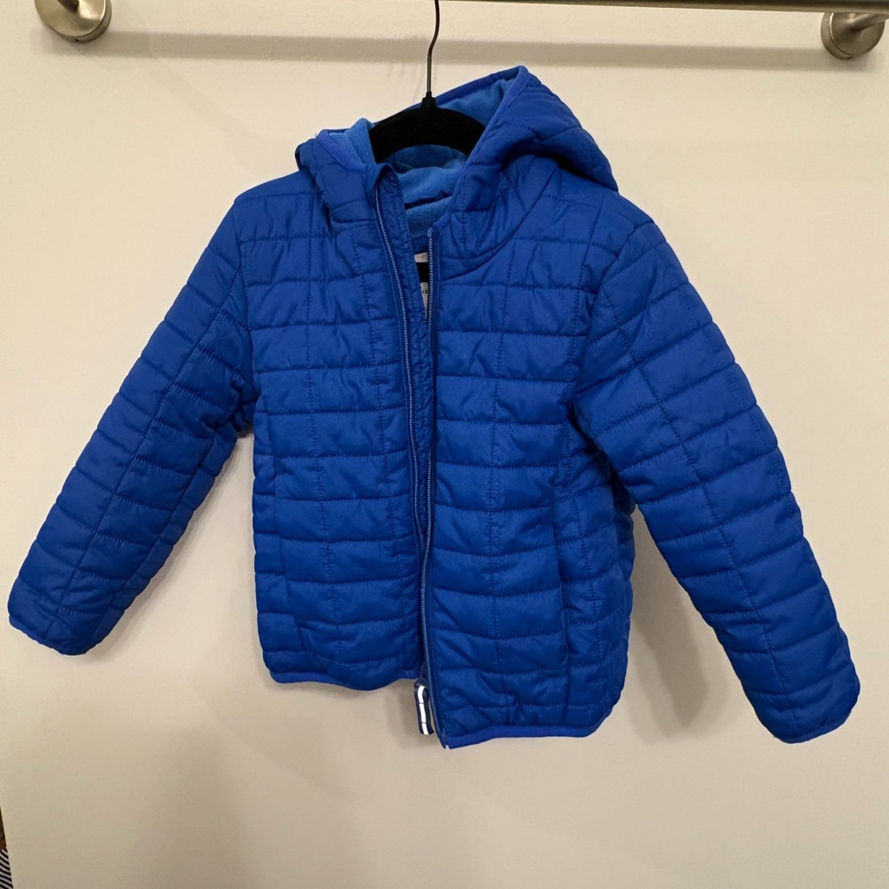 Cat & Jack Blue Quilted Hooded Puffer Jacket